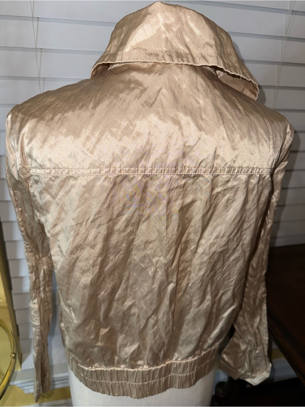 Ruby Rd. Metallic Champagne Utility Jacket - Picture 4 of 10